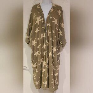 Jaded Gypsy Olive Off White Star Gazer Duster Women's OS